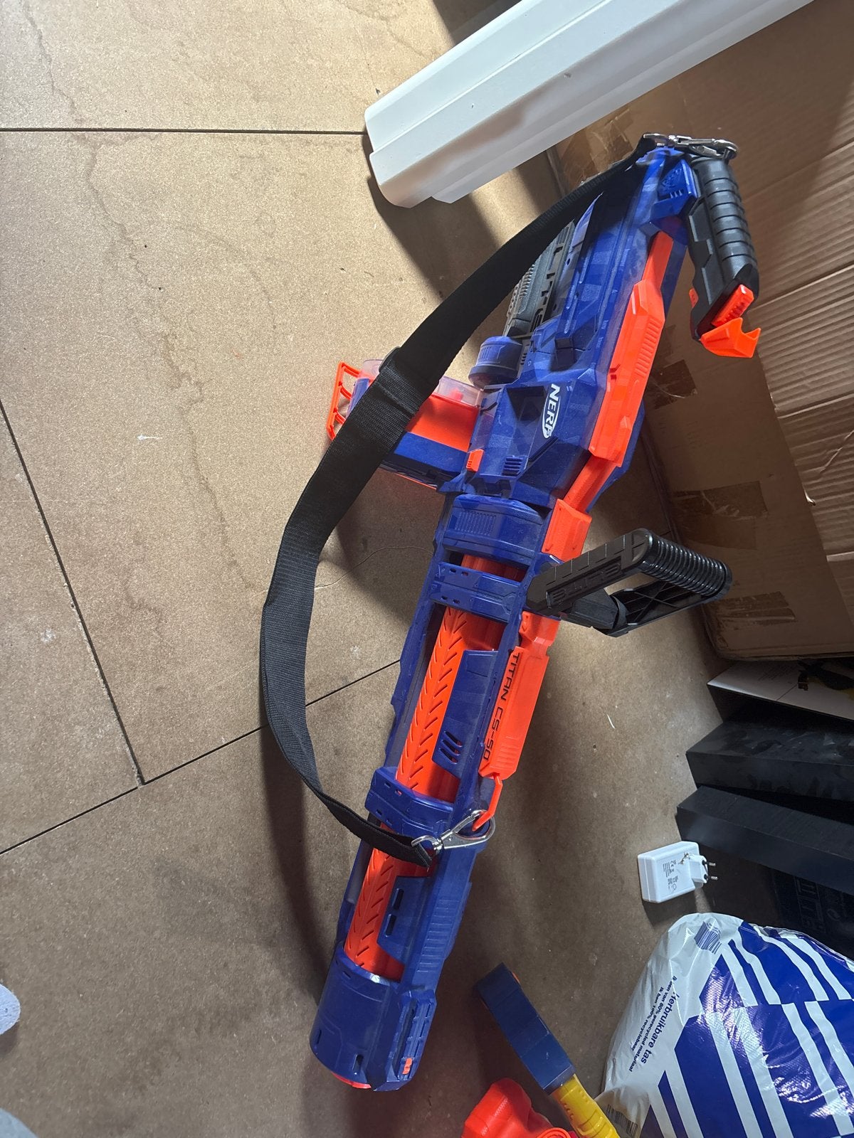 Nerf Titan CS-50 Blaster met 50-dart drum, Ophalen of Verzenden, Gebruikt