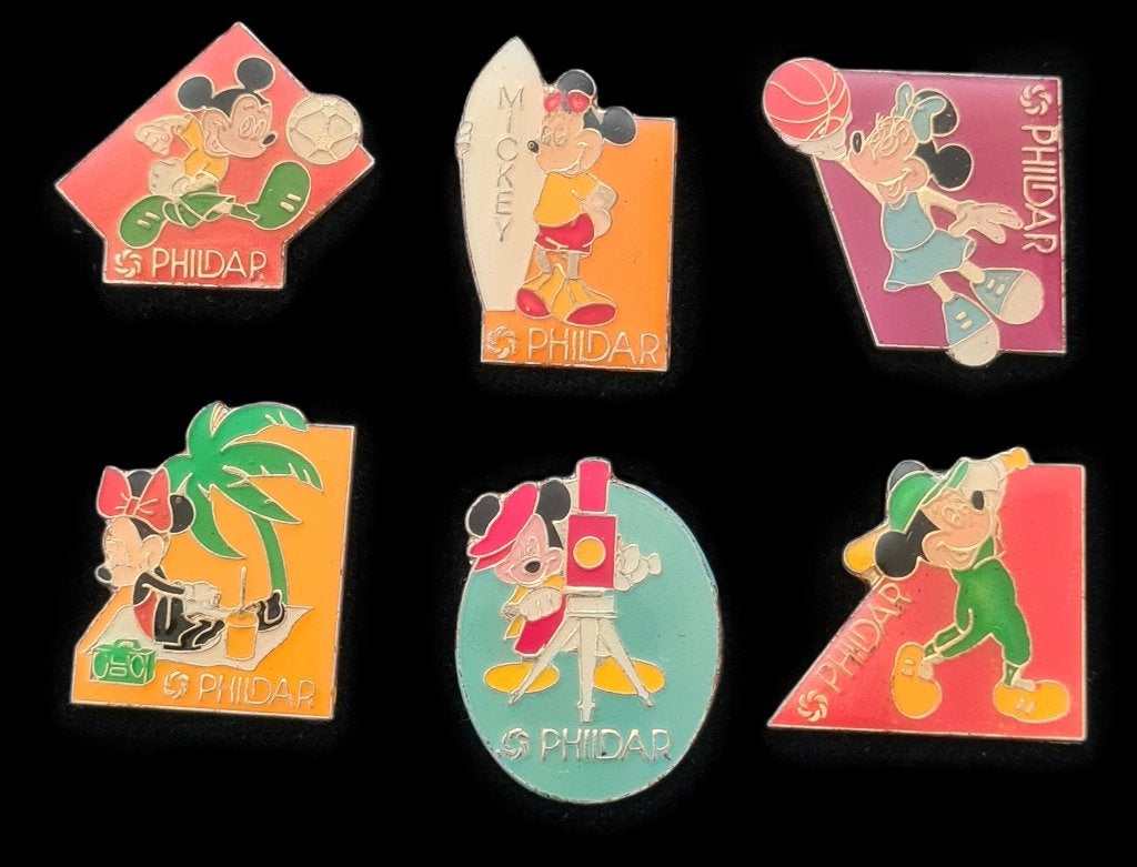 Mickey Mouse set pins Phildar- 6 stuks, Verzenden, Nieuw, Speldje of Pin