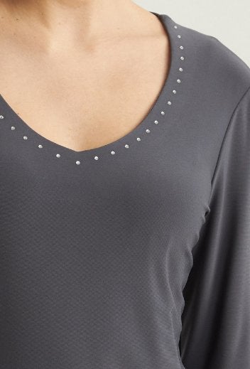 Joseph Ribkoff chique grijs stretch tuniek mt 36/38, Maat 38/40 (M), Verzenden, ., Joseph Ribkoff