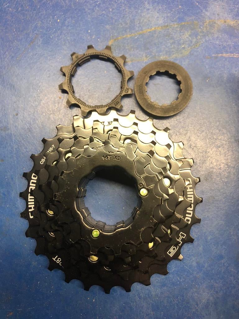 Shimano cassette 7speed.  28-12t, Fietsen en Brommers, Fietsonderdelen, Ophalen