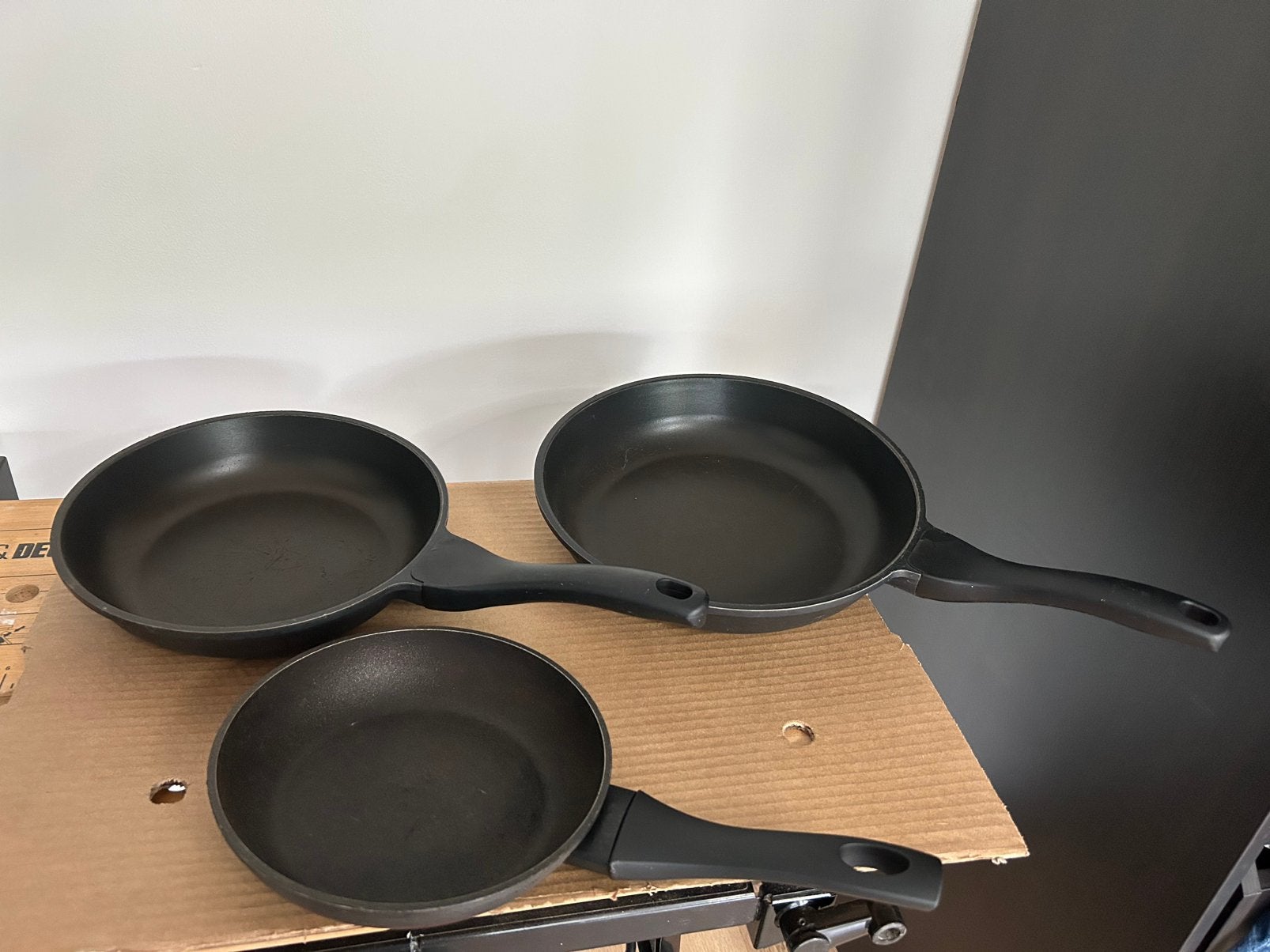 3 zeer goede bakpannen te koop, Ophalen, Pannenset, Rvs, Met handvatten