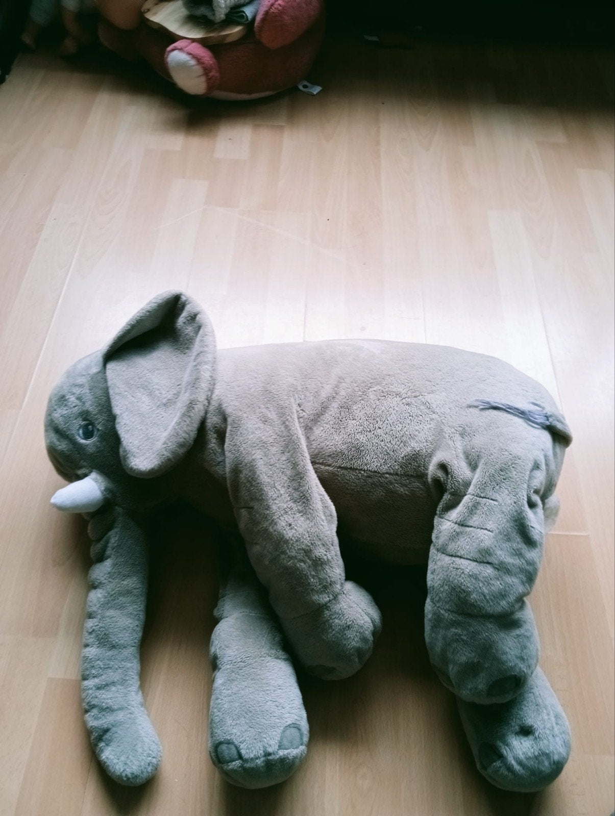 Grote zachte olifant knuffel, Grijs, Ophalen of Verzenden, Zo goed als nieuw, Olifant