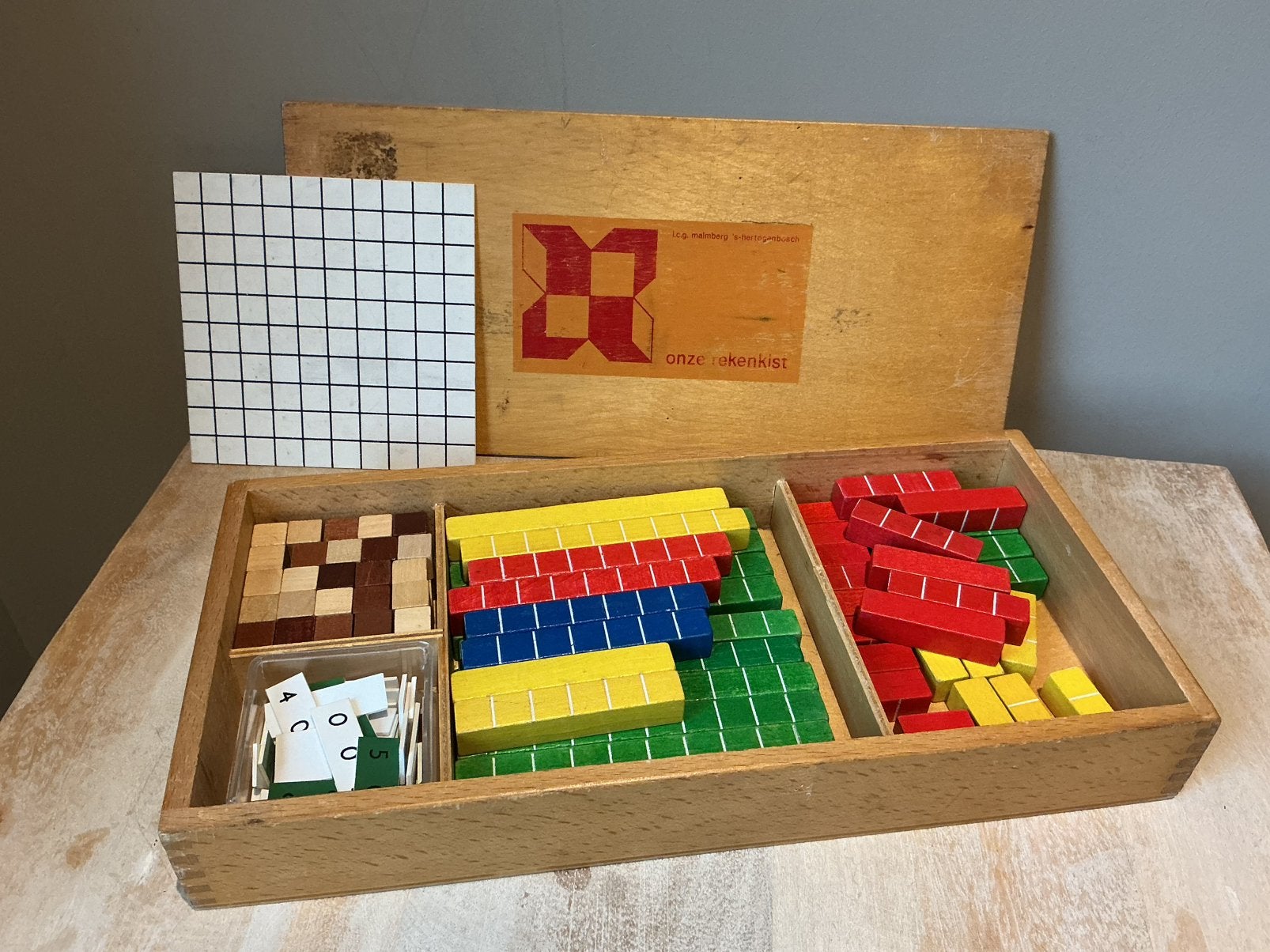 Vintage educatieve Rekendoos “Onze Rekenkist” van Malmberg, Ophalen of Verzenden, Zo goed als nieuw, Rekenen