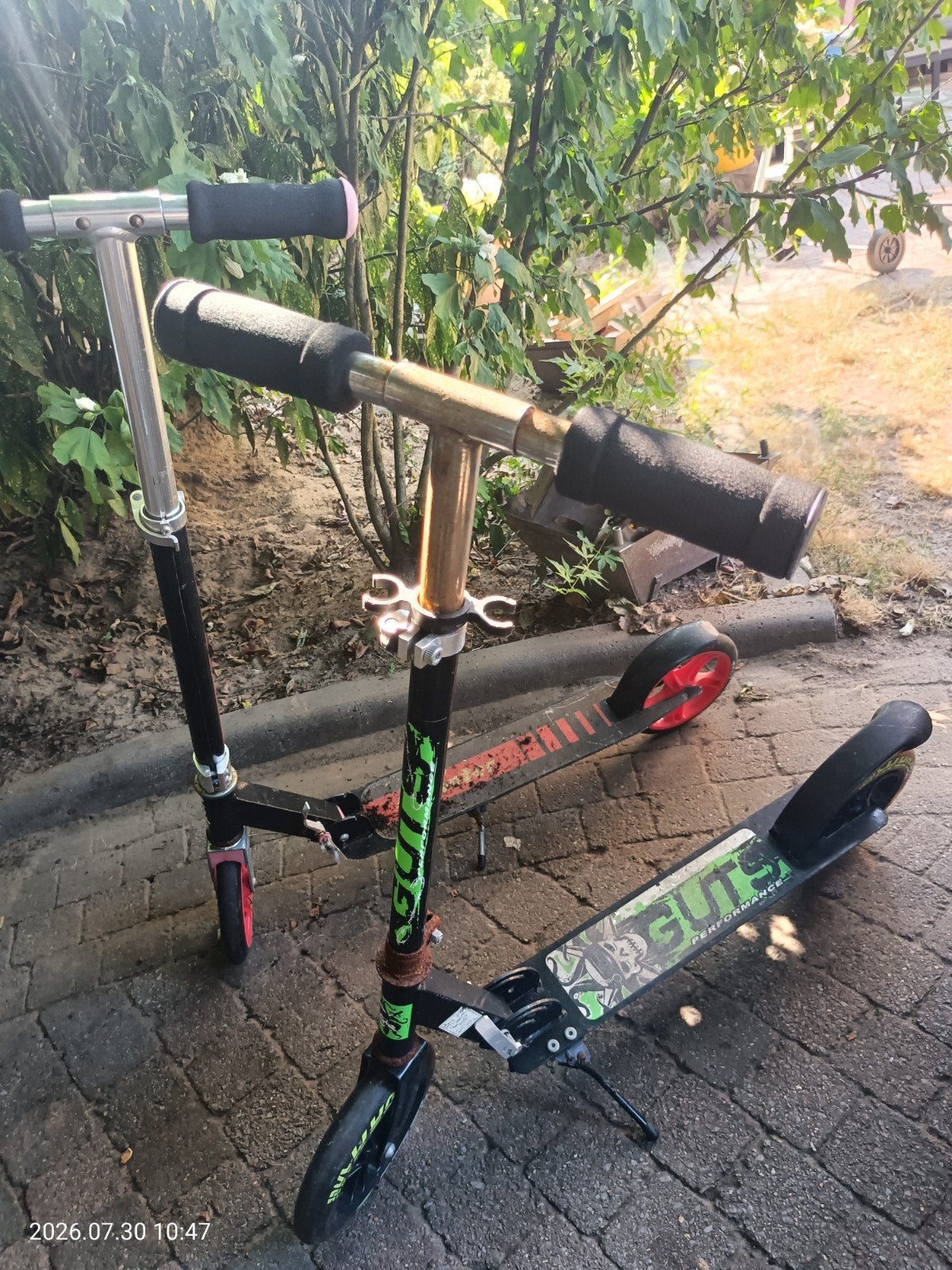 Twee gebruikte steps, Fietsen en Brommers, Steps, Ophalen, Gebruikt