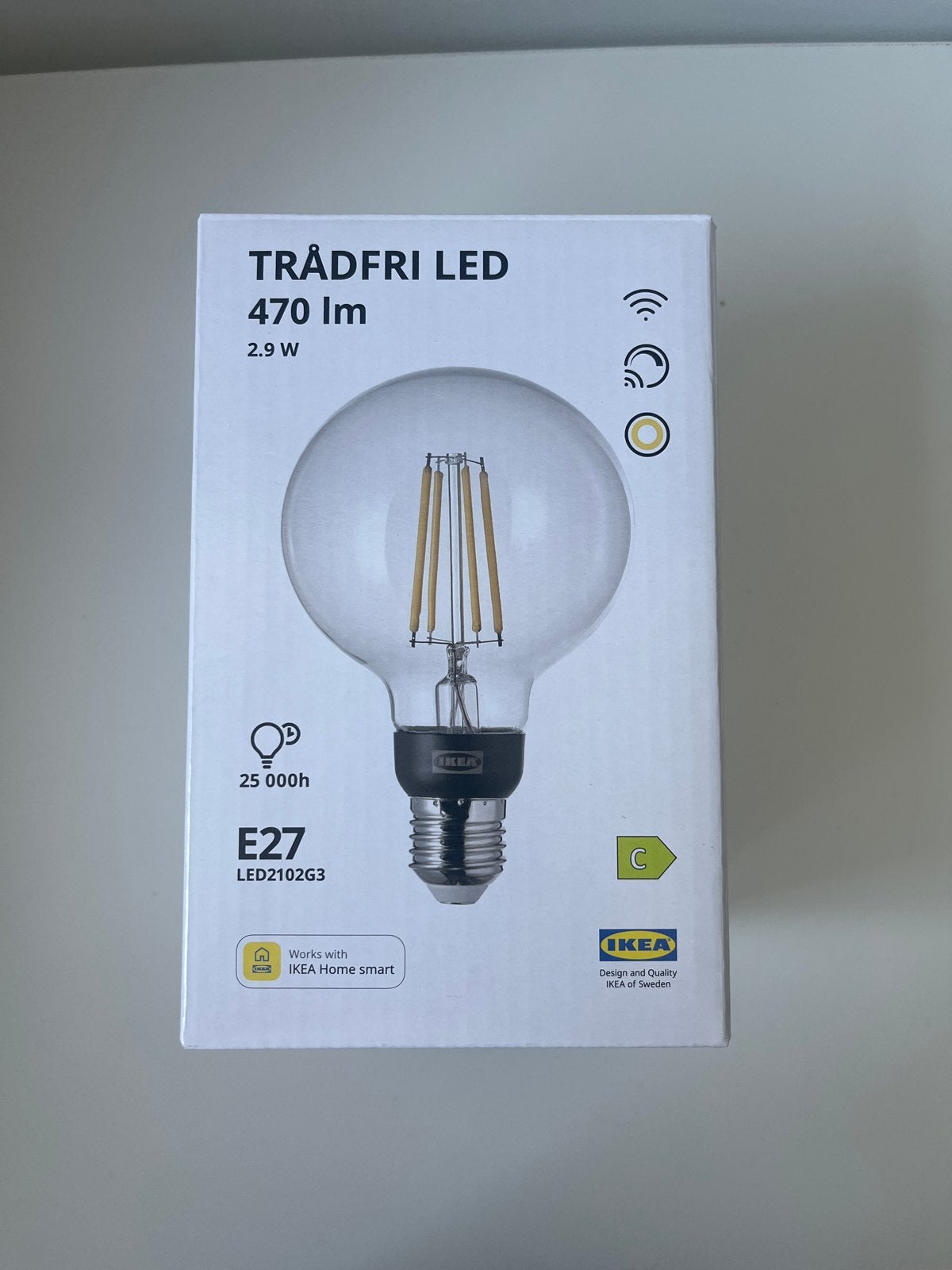 IKEA TRÅDFRI LED E27 Smart Home Lamp 470lm 2.9W, Huis en Inrichting, Smart home compatibel, Zo goed als nieuw, E27 (groot), Ophalen of Verzenden