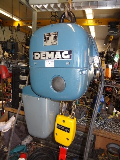 Demag ketting takel 1000 kg kraannr. 44, Doe-het-zelf en Verbouw, Lieren en Takels, Zo goed als nieuw, Elektrisch, Ophalen
