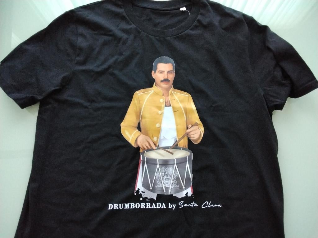 Freddie Mercury T-shirt - gelimiteerd en exclusief, Maat 52/54 (L), Zwart, Nieuw, Santa Clara