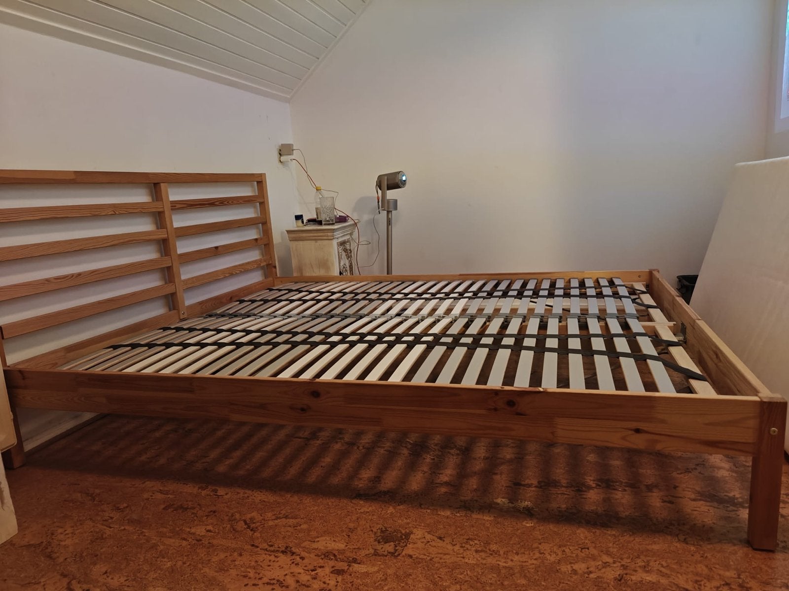 Ikea Tarva bedframe 160x200 cm, Huis en Inrichting, Slaapkamer | Bedden, Ophalen, Gebruikt, Bruin, Tweepersoons