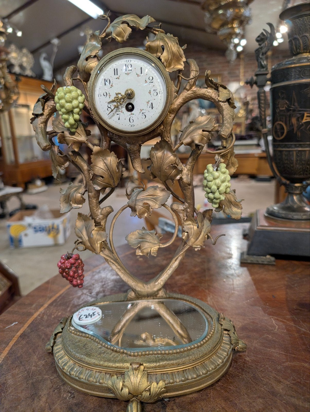 antieke klok 34 cm hoog.  €245., Ophalen