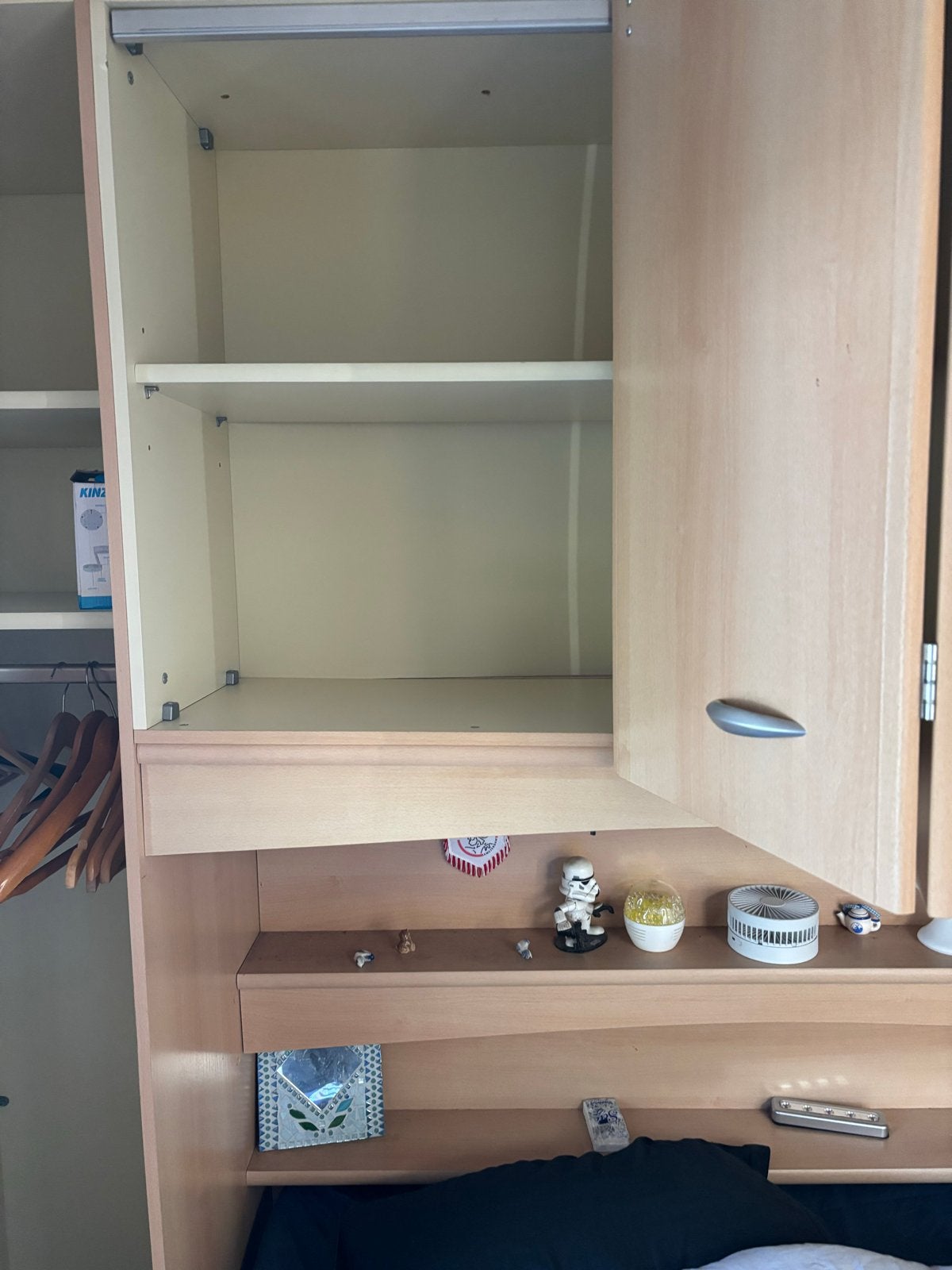 Complete slaapkamerkast met bedombouw en opbergruimte, Ophalen, Gebruikt, 200 cm of meer, 150 tot 200 cm