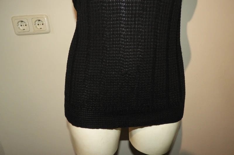 Missoni top gebreid zwart structuur breisel mt IT 46, Maat 38/40 (M), Verzenden, Zwart, Missoni
