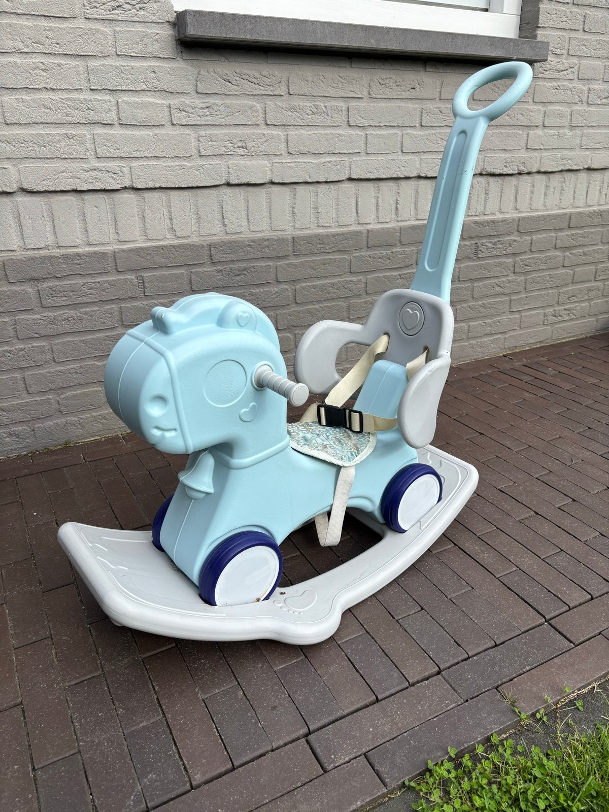 2-in-1 Schommelpaard en Loopwagen voor Kinderen, Ophalen, Zo goed als nieuw, Overige typen, Met wieltjes