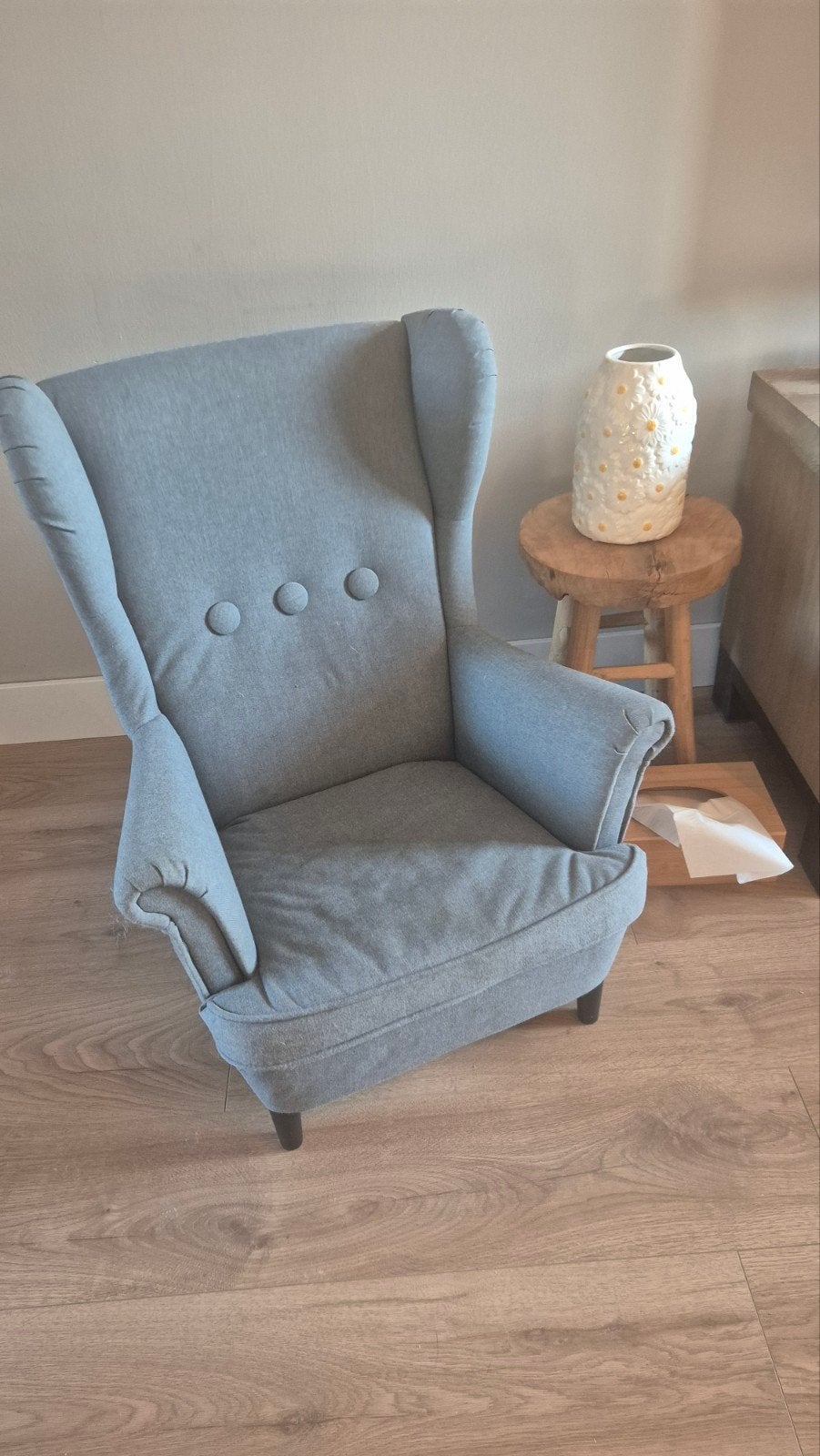 IKEA Strandmon fauteuil kind - Grijs, Ophalen, Modern, Klassiek, Comfortabel, Gebruikt, Minder dan 75 cm