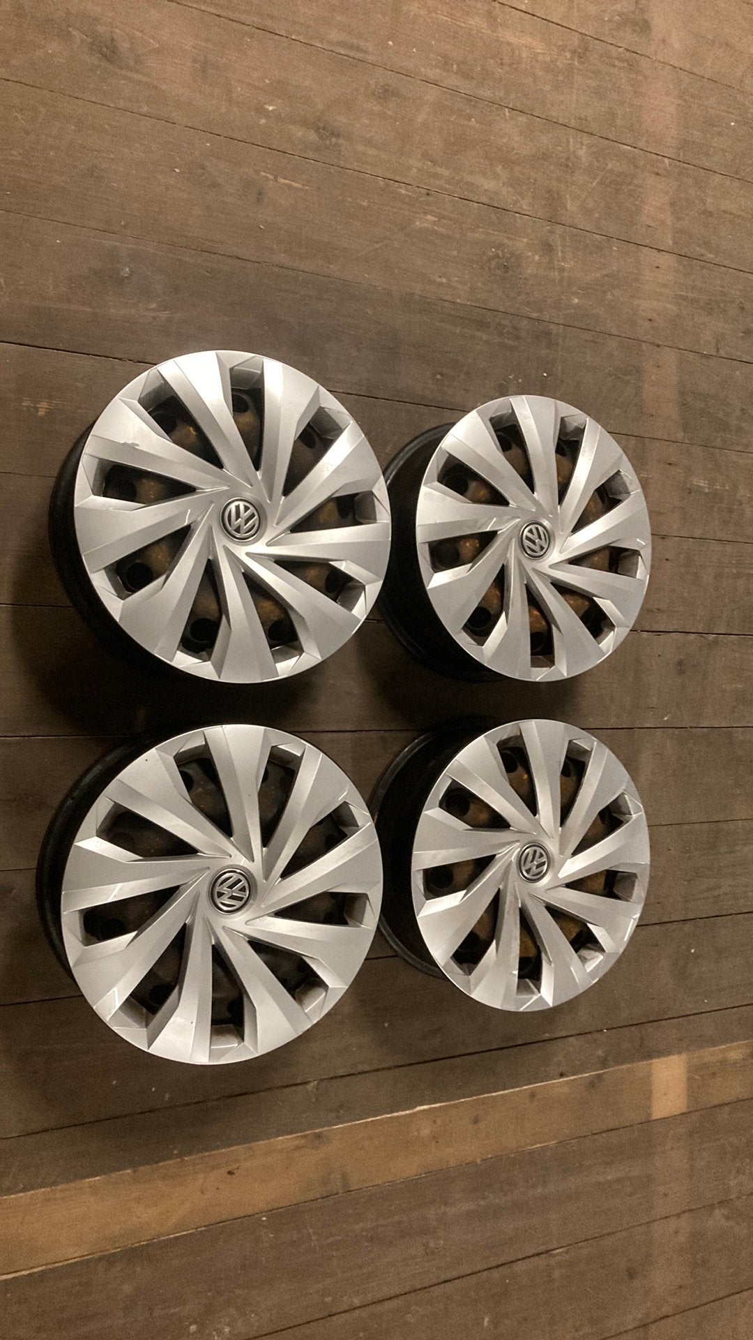 15” stalen velgenset VW Polo, Ophalen, Gebruikt, 15 inch, Velg(en)