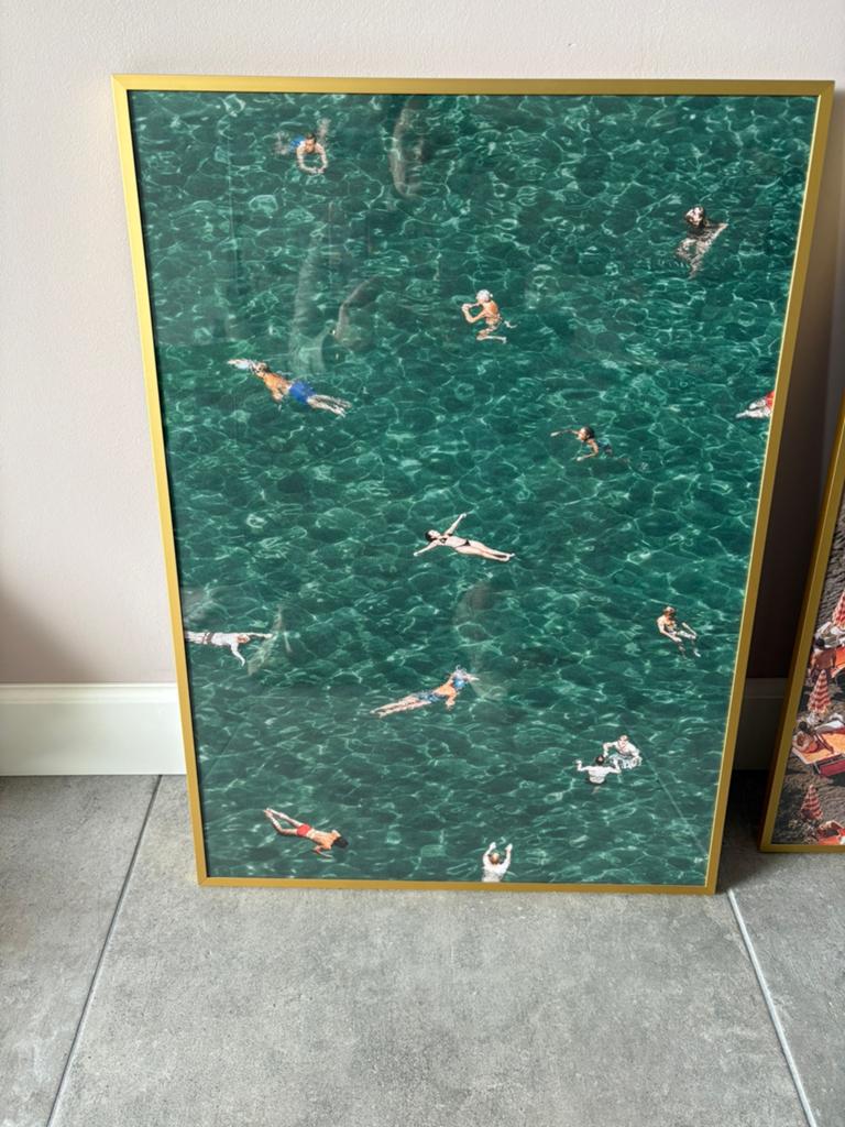Schilderij met goudkleurige lijst, Ophalen