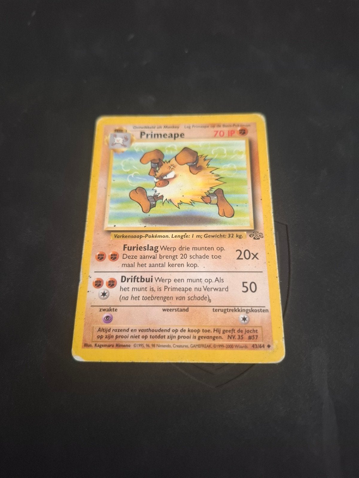 Primeape Pokémon Kaart (43/64) - Jungle Set, Ophalen of Verzenden, Gebruikt