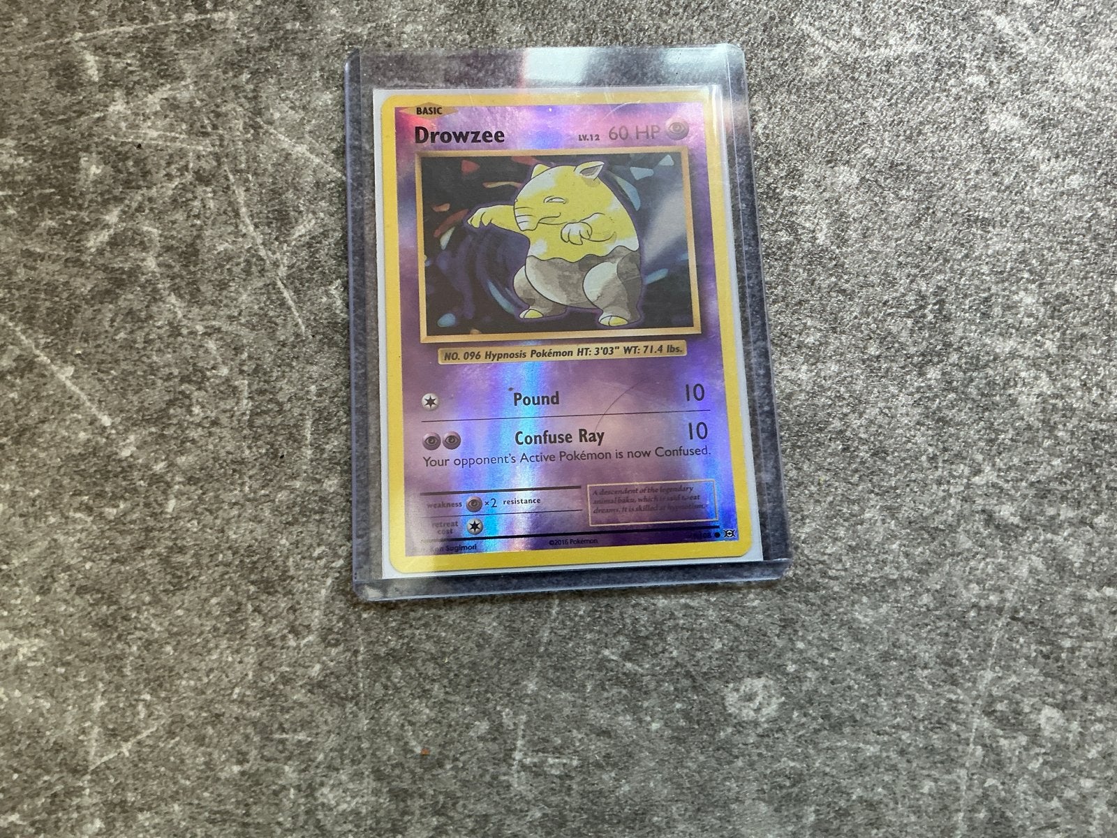 Pokémon Drowzee Kaart - Basic 60 HP, Ophalen of Verzenden, Zo goed als nieuw, Losse kaart