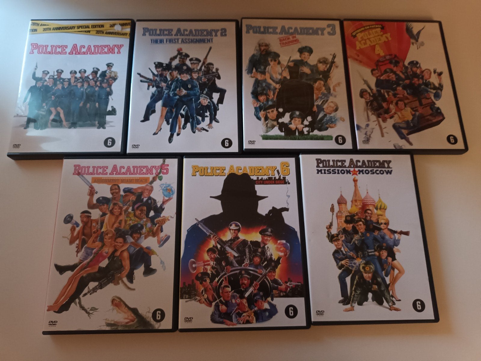Dvd Police Academy 1-7, Cursus of Instructie, Alle leeftijden, Vechtsport, Ophalen of Verzenden