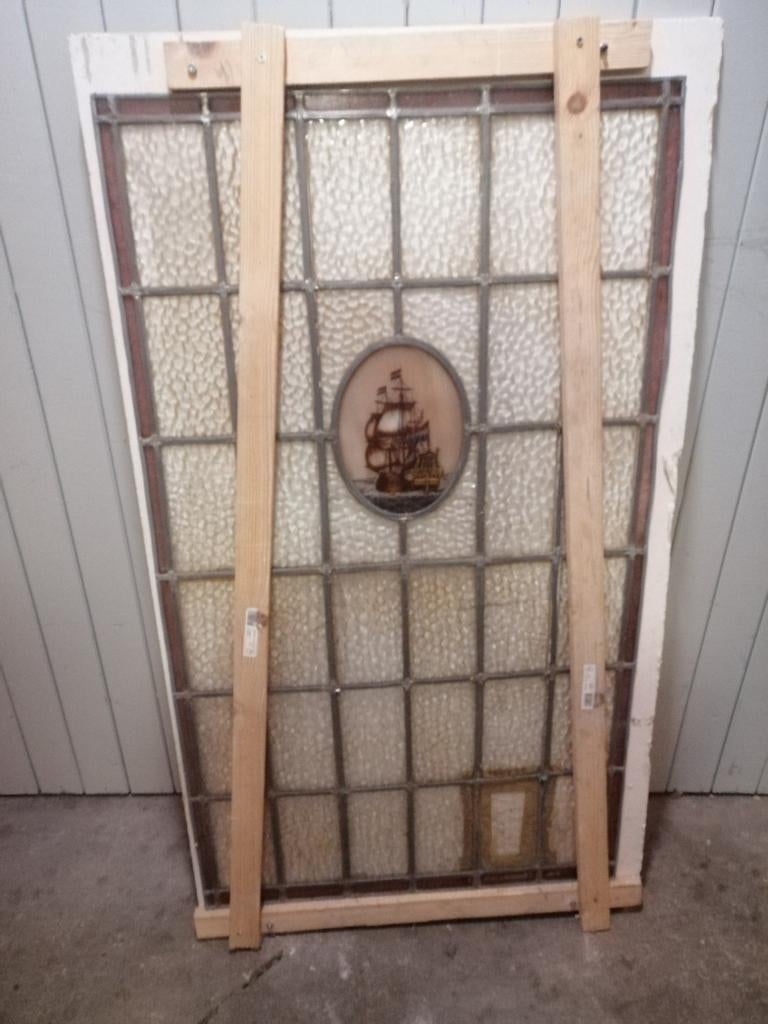 Glas in lood ramen, Doe-het-zelf en Verbouw, Glas en Ramen, Ophalen, Gevelraam of Ruit, Minder dan 80 cm, Minder dan 80 cm