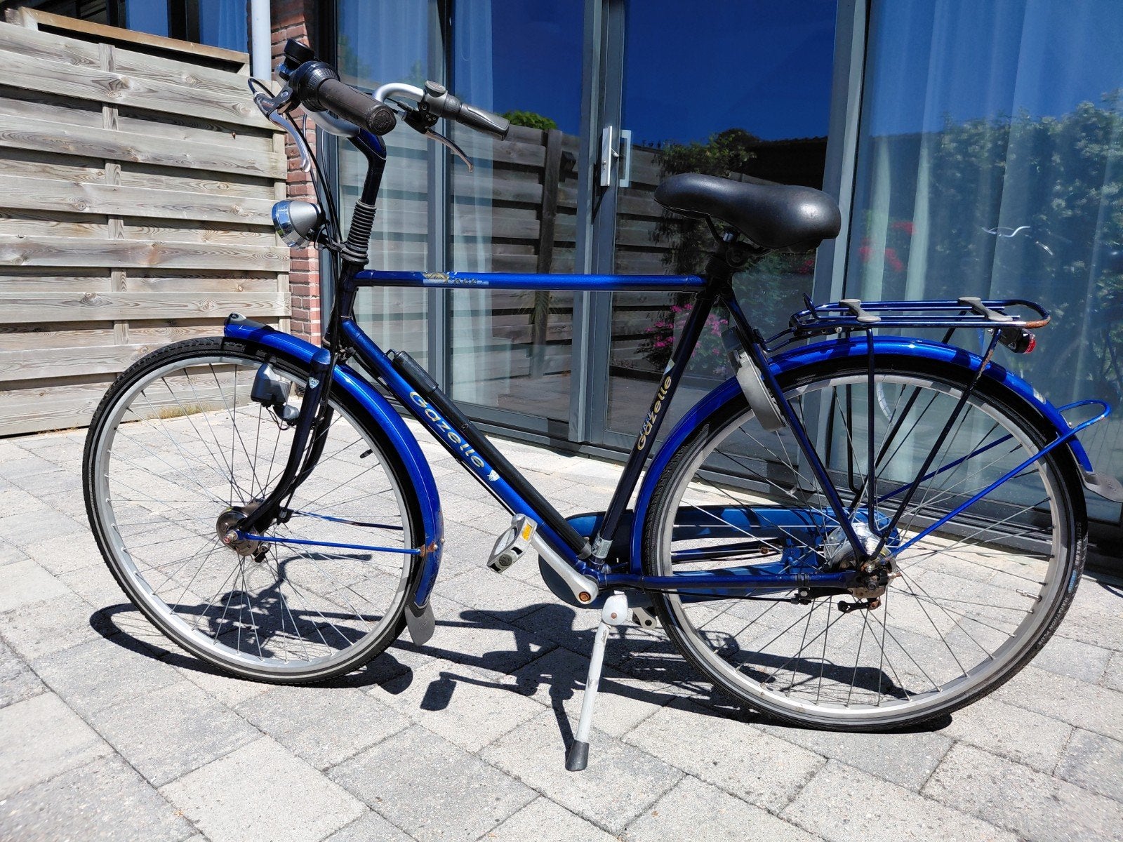 Gazelle City fiets - Blauw - Gebruikt, Ophalen, Gebruikt, Velgrem, 50 tot 53 cm
