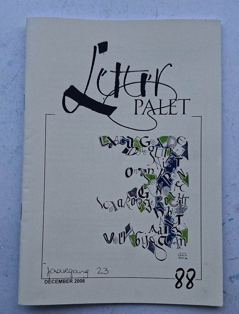 Letterpalet, tijdschrift kalligrafie, Ophalen of Verzenden, Zo goed als nieuw