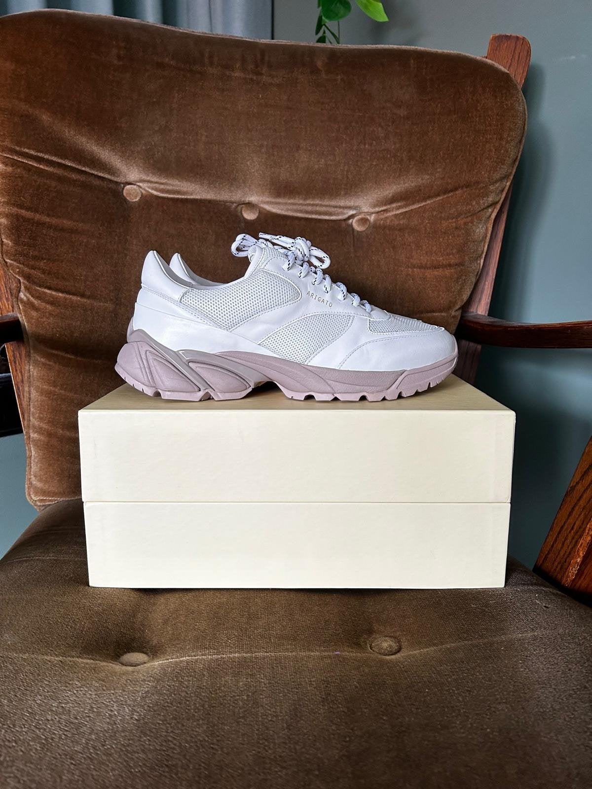Axel Arigato Tech Runner Sneakers - Wit/Dusty Roze, Wit, Ophalen of Verzenden, Sneakers of Gympen, Zo goed als nieuw