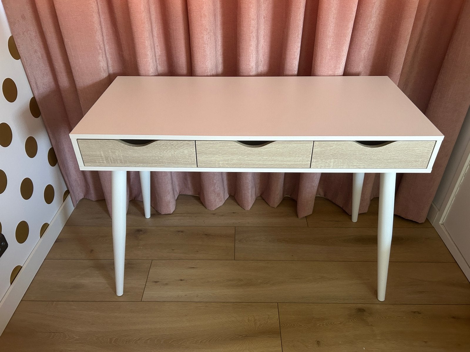 Bureau Jysk PLOVSVAD 50x110 licht eiken kleur/wit, Ophalen, Zo goed als nieuw