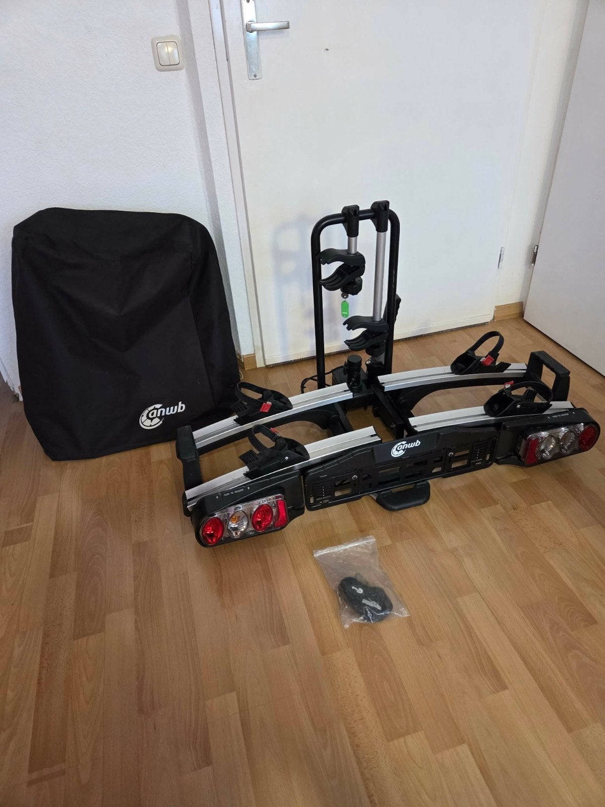 ANWB Touring Flex 2 Plus Fietsendrager+Opverghoes, Auto diversen, Fietsendragers, Ophalen, Zo goed als nieuw, Trekhaakdrager