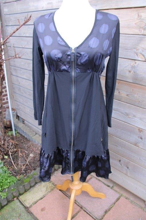 Jasje/ Jurk zwart/ blauw Indies mt T3 (M) Vaste prijs, Maat 38/40 (M), Zwart, Ophalen of Verzenden, Zo goed als nieuw