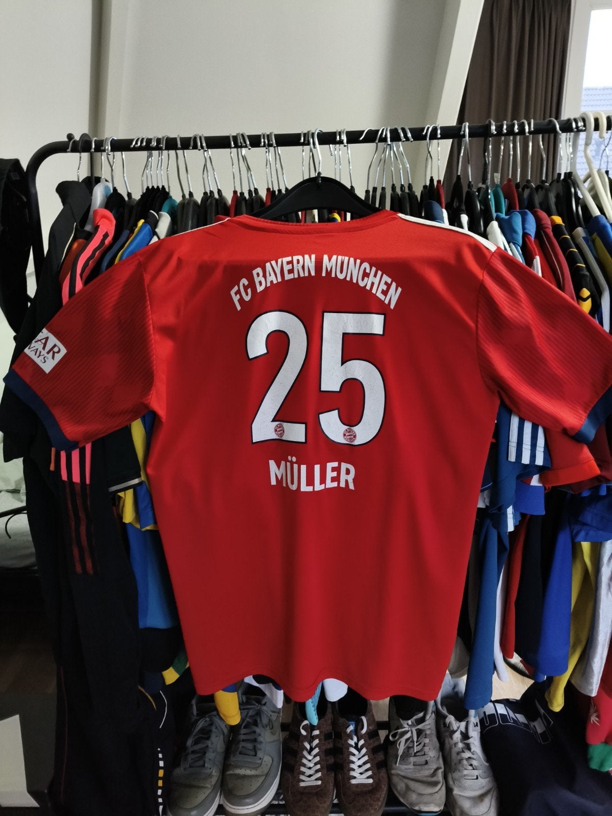(XL Heren) Adidas FC Bayern München #25 Müller Voetbalshirt, Maat XL, Ophalen of Verzenden, Gebruikt, Shirt