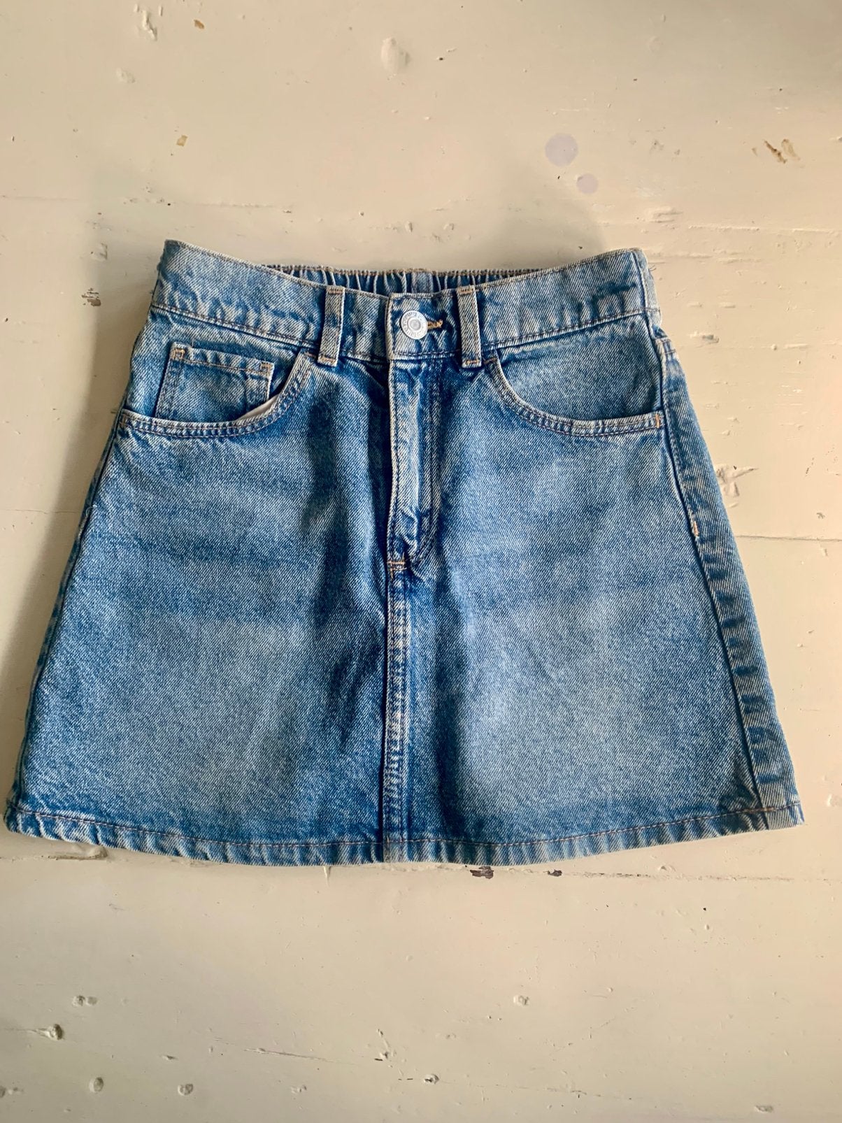 H&M spijkerrokje maat 140 midblue, Kinderen en Baby's, Kinderkleding | Maat 140, Ophalen of Verzenden, Zo goed als nieuw, Meisje