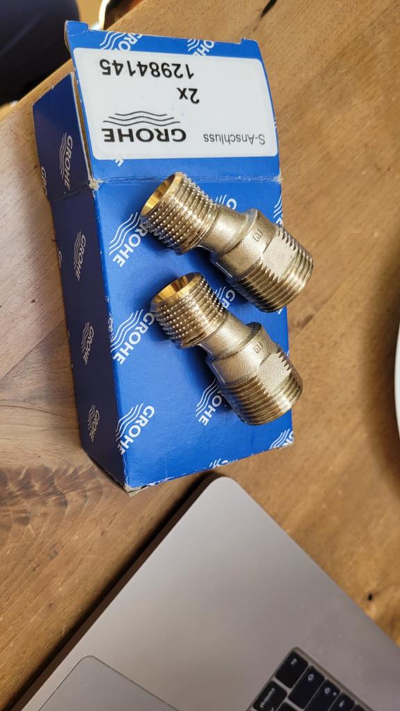 Grohe S-koppeling paar nieuw - 2x 12984145, Ophalen of Verzenden, Nieuw, Kraan