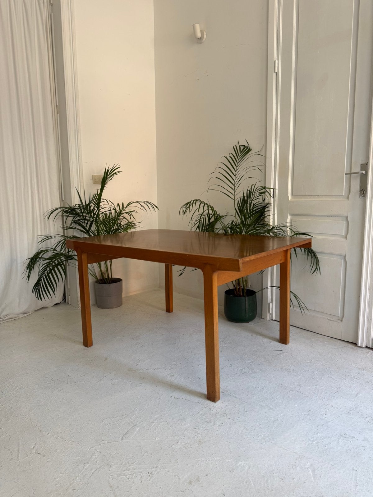 Midcentury tafel Jos De Mey,Van den Berghe pauvers 1960, Ophalen, Zo goed als nieuw, Wit, Laminaat