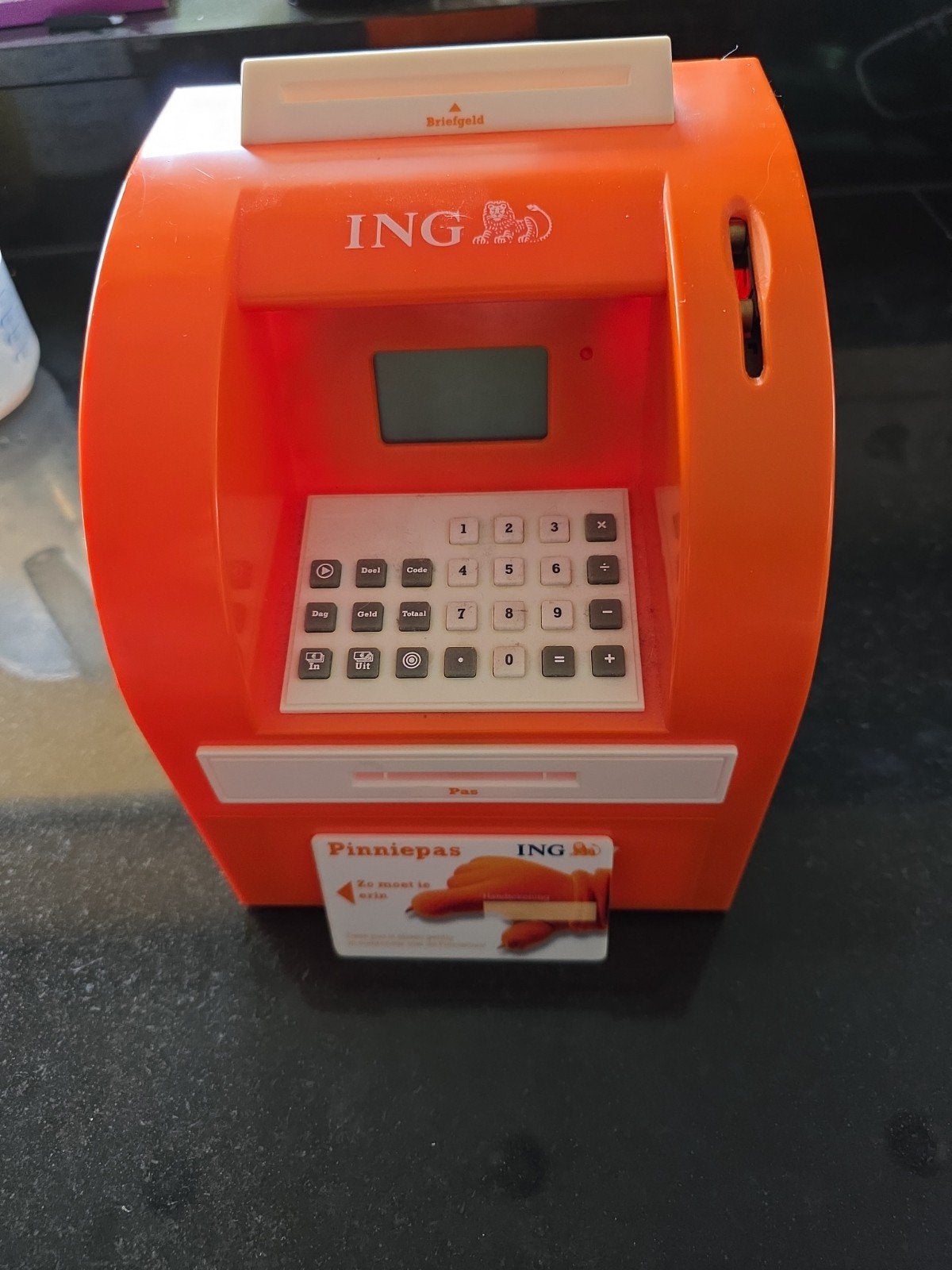 ING Pinniepas Geldautomaat Spaarpot voor Kinderen, Ophalen of Verzenden, Gebruikt, Jongen of Meisje