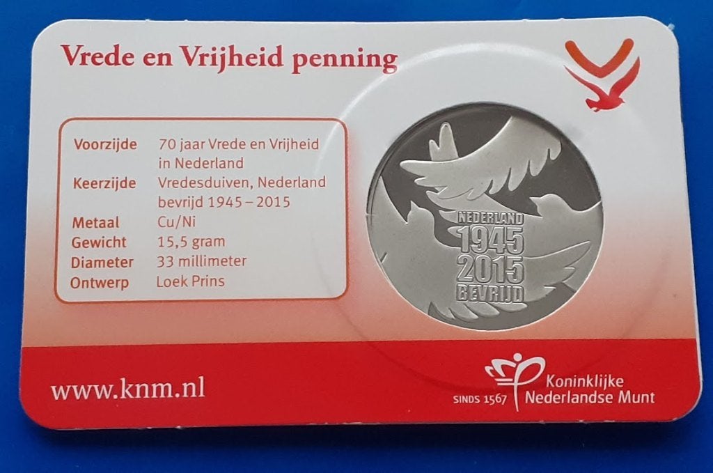 Penning Vrede en Vrijheid 2015 - Coincard, Verzenden, Overige materialen, Nederland