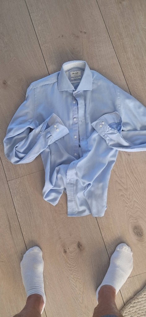 Overhemd lm van gils maat 15 / 38, Kleding | Heren, Overhemden, Ophalen, Blauw, Halswijdte 38 (S) of kleiner, Van Gils
