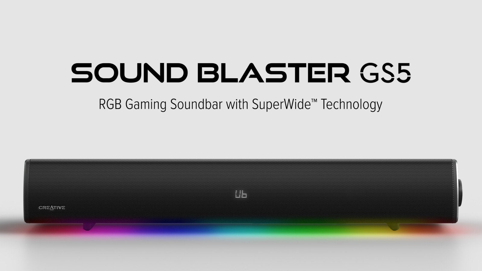 Creative Sound Blaster GS5 RGB Gaming Soundbar, Ophalen, Nieuw