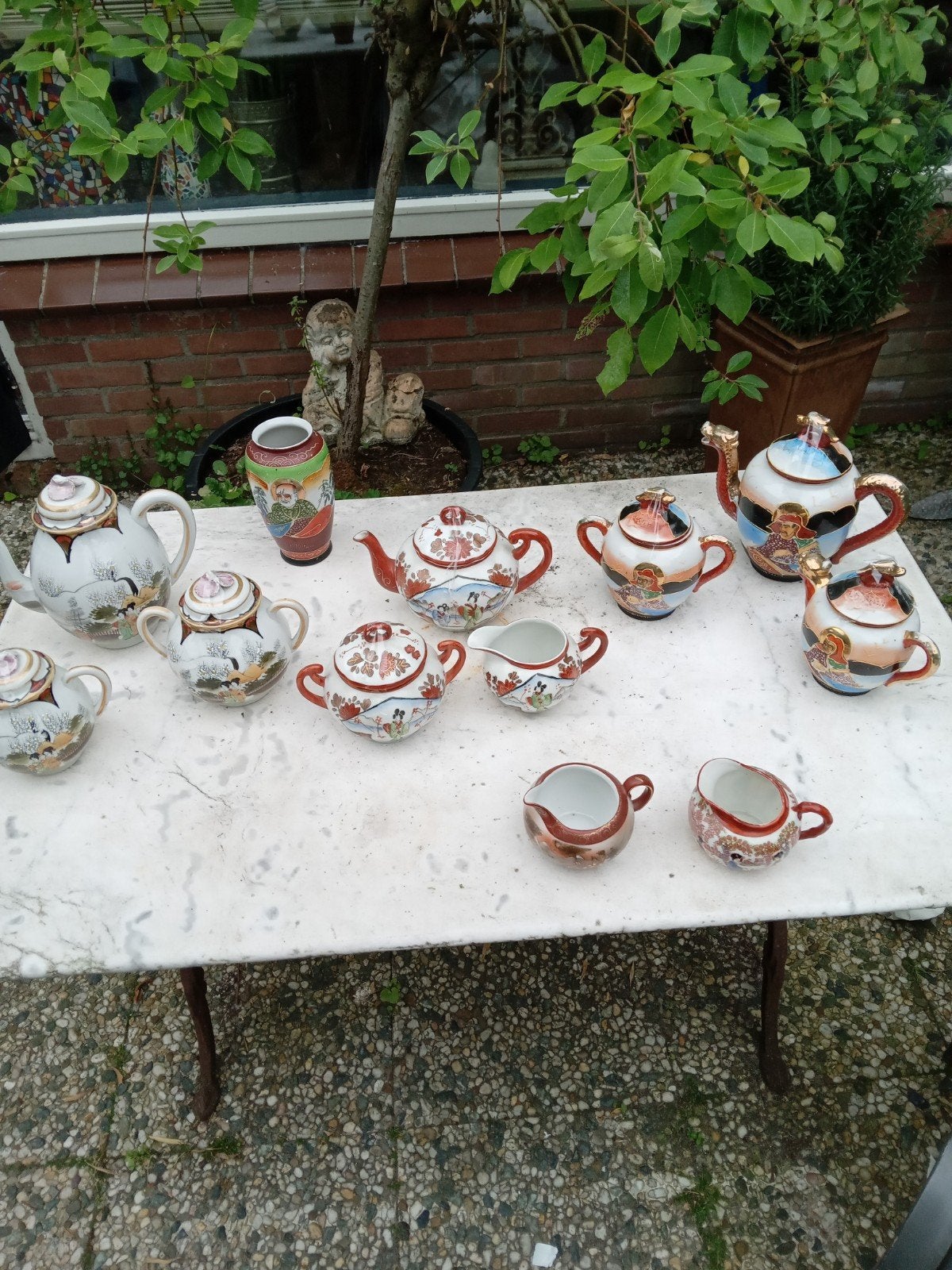 Japans porselein theeservies 3x +divers., Antiek en Kunst, Antiek | Servies compleet, Ophalen of Verzenden