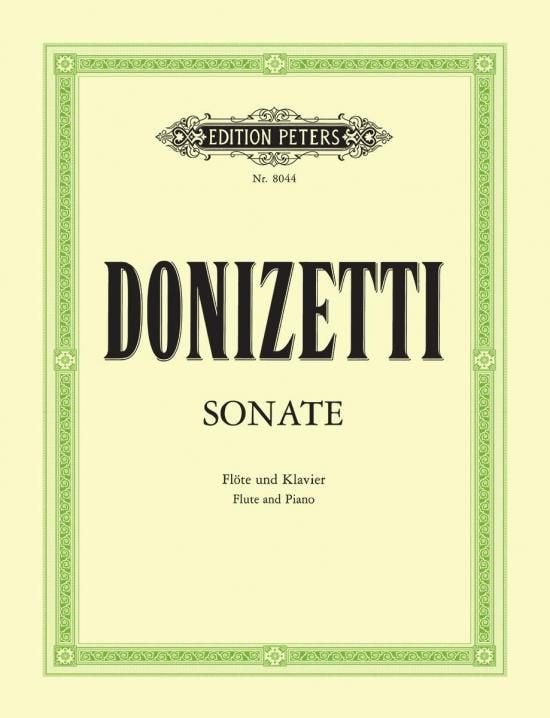 Sonate C-dur fur Flote und Klavier - Gaetano Donizetti, Klassiek, Dwarsfluit of Piccolo, Ophalen of Verzenden, Zo goed als nieuw