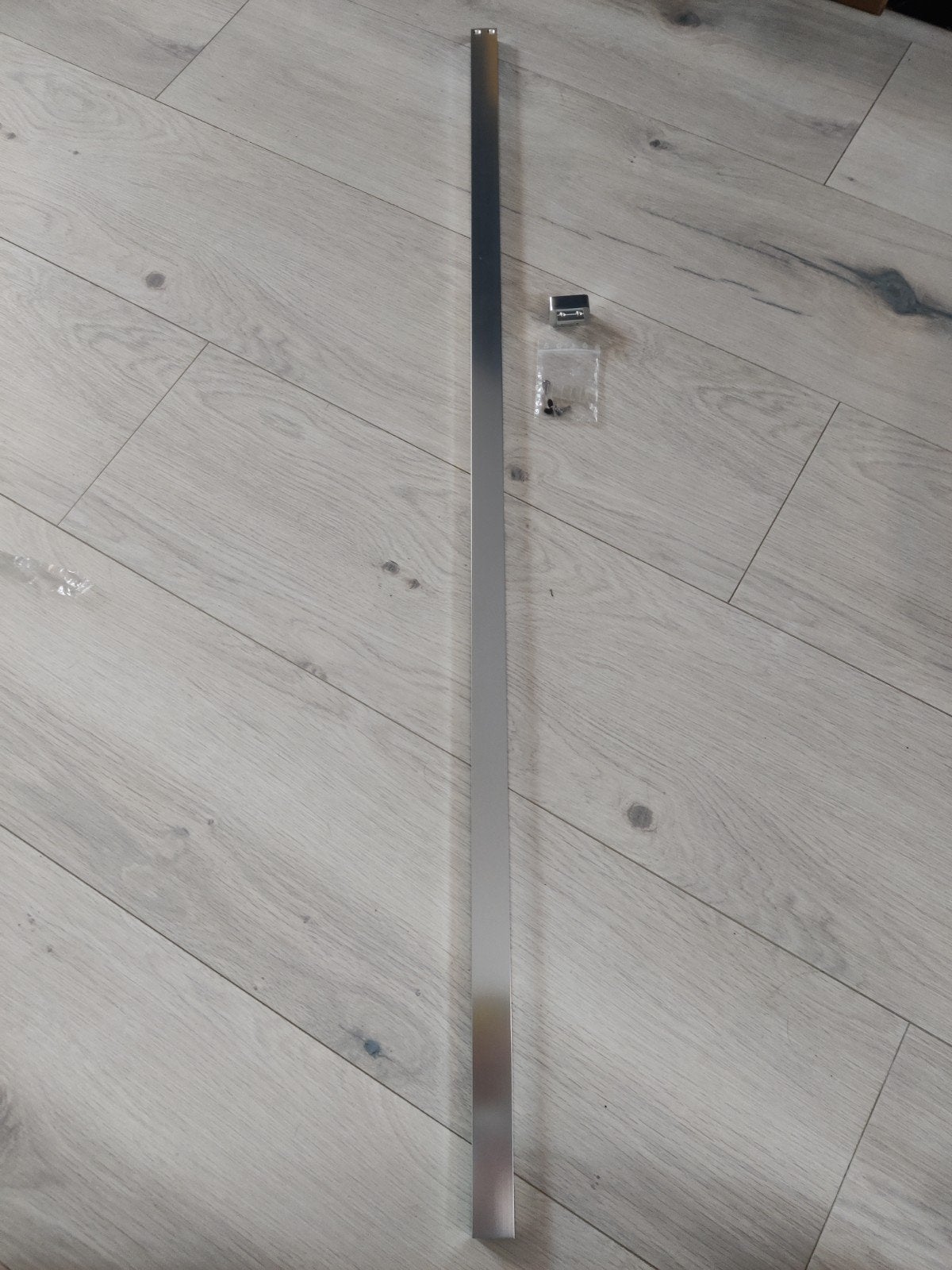 Chroomkleurige stabilisatiestang glaswand badkamer 120 cm, Ophalen, Nieuw