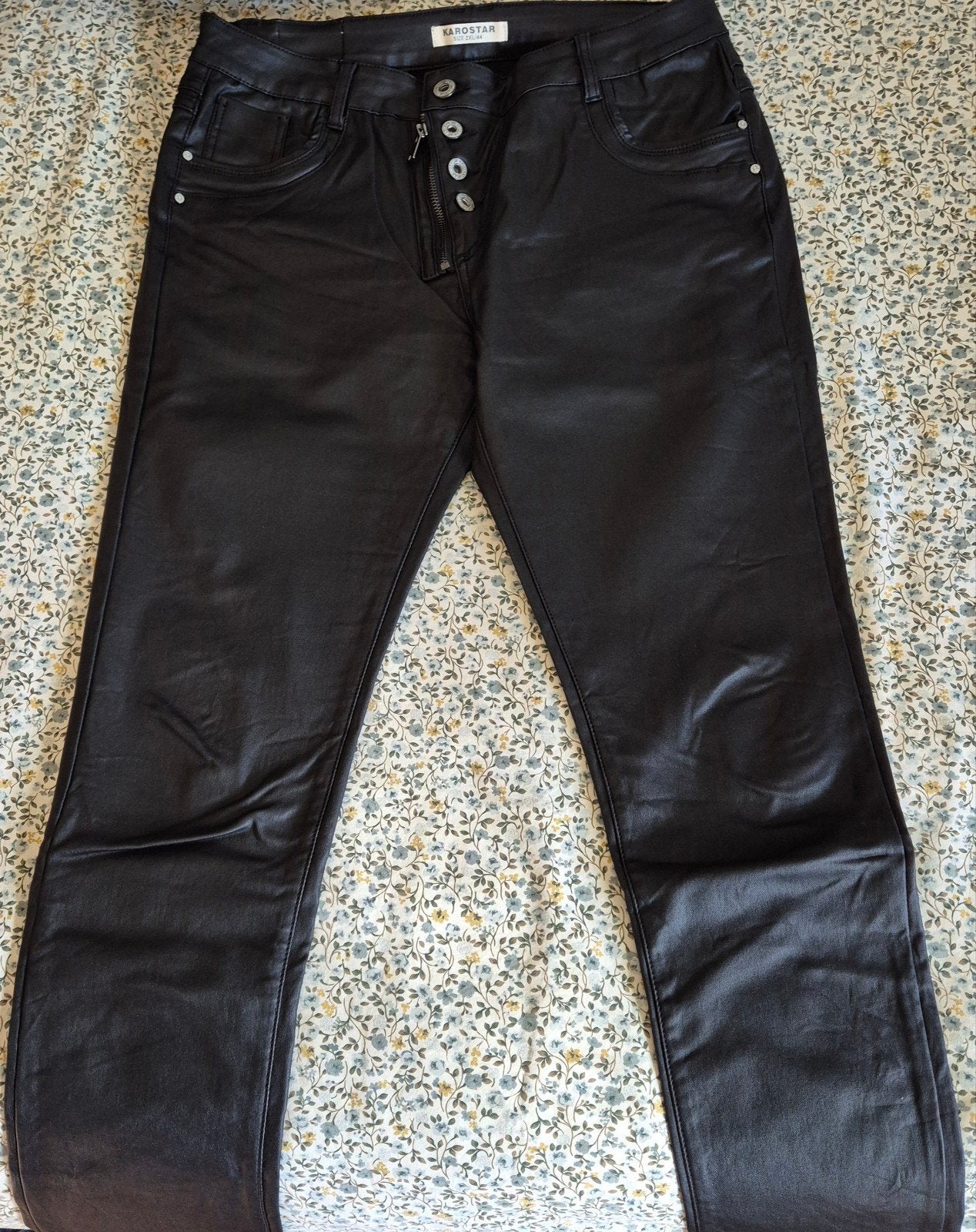 Karostar leather broek zwart, Ophalen of Verzenden, Zo goed als nieuw, Zwart, W32 (confectie 46) of kleiner