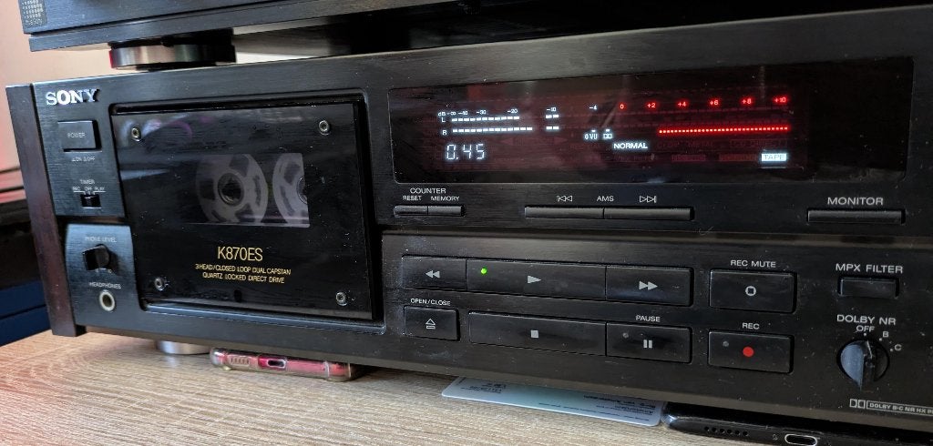 Sony TC-K870ES Cassettedeck, Ophalen, Enkel, Sony, Tiptoetsen
