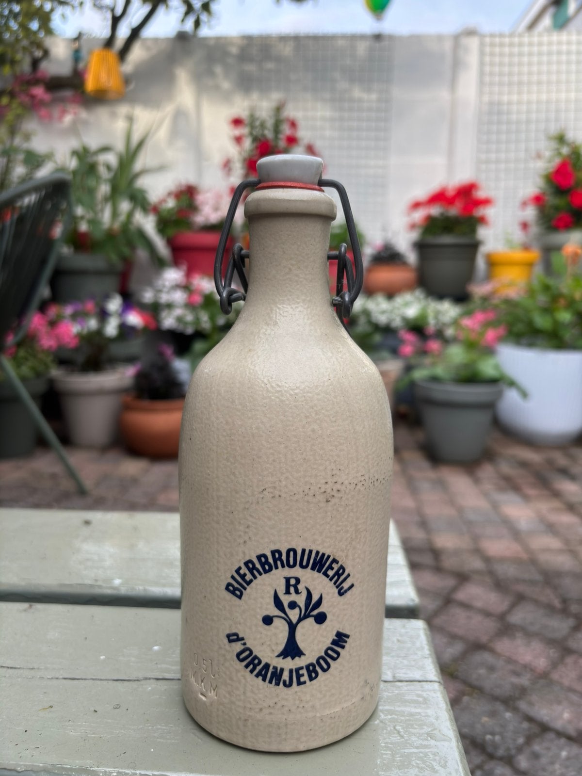 Vintage Oranjeboom bierfles 0,5L, Verzamelen, Biermerken, Ophalen, Zo goed als nieuw, Glas of Glazen, Oranjeboom