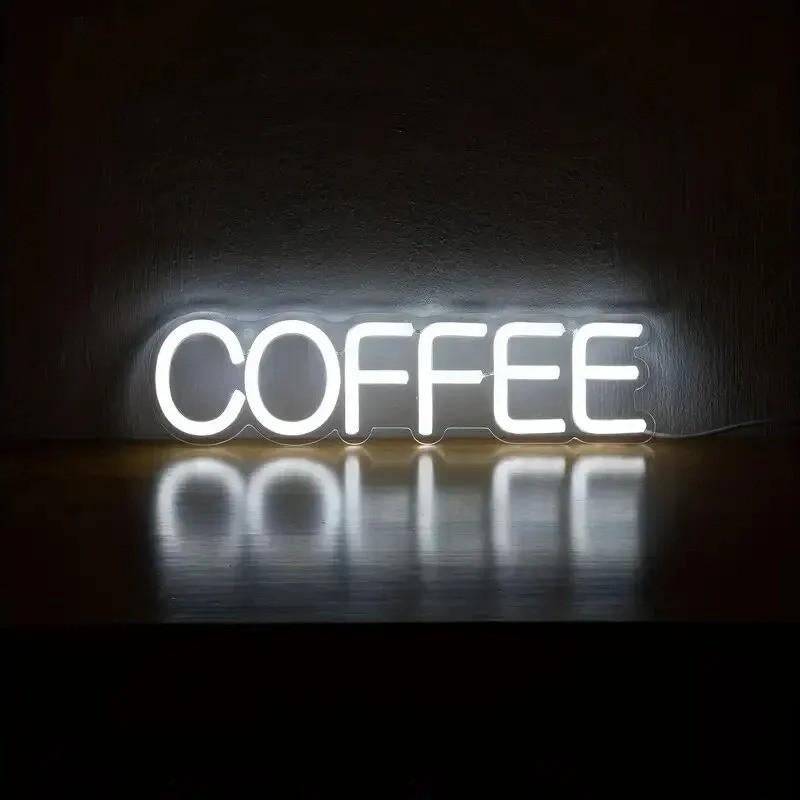 LED lamp neon stijl Coffee mat wit (30 x 8cm), Ophalen of Verzenden, Nieuw, Lichtbak of (neon) lamp