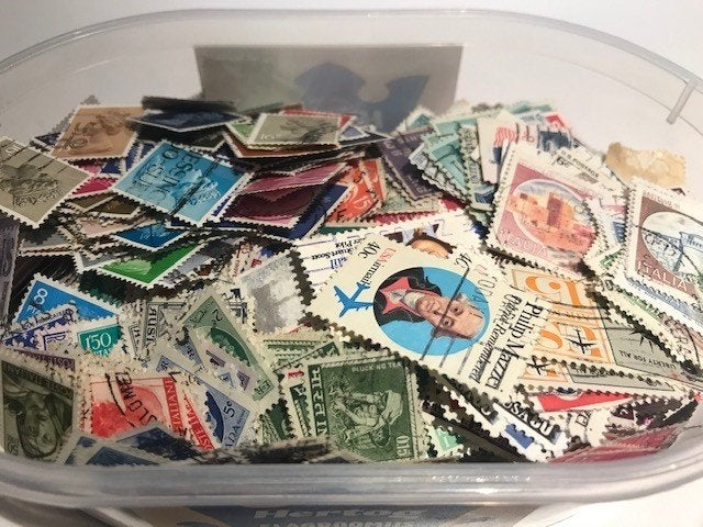 vele honderden buitenlandse postzegels wereld gestempeld: €4, Ophalen of Verzenden, Noord-Amerika