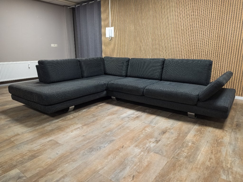 Mooi Groot Antraciet MONTEL Hoekbank | BEZORGEN MOGELIJK, Huis en Inrichting, Info@banxtel.nl, 3194DC, Gebruikt, Hoekbank