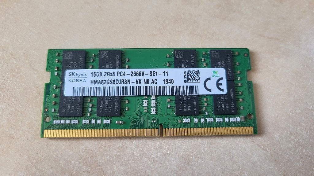 16GB SK Hynix DDR4 SODIMM 2666MHz Laptop RAM PC4-2666V, Computers en Software, 2666 Mhz, DDR4, Ophalen of Verzenden, Zo goed als nieuw
