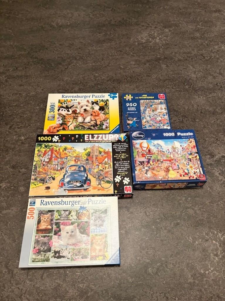 Diverse puzzels, Hobby en Vrije tijd, Denksport en Puzzels, Ophalen of Verzenden, 500 t/m 1500 stukjes, Zo goed als nieuw, Legpuzzel