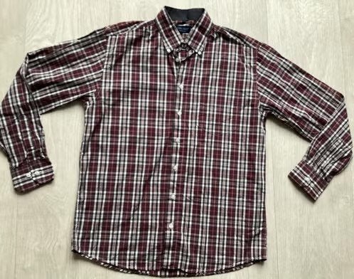 geruit overhemd / blouse Maat L van John Cabot, Ophalen of Verzenden, Zo goed als nieuw, Halswijdte 41/42 (L), John Cabot