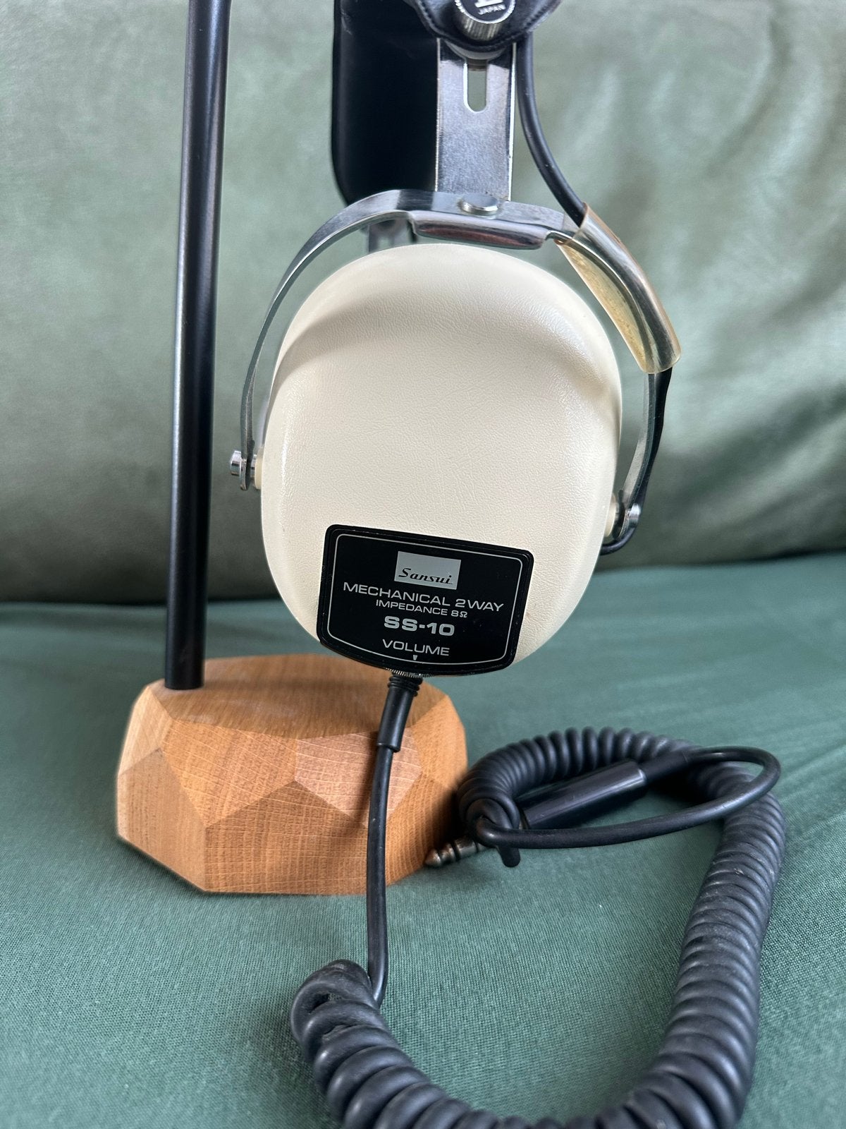 Vintage Sansui SS-10 Hoofdtelefoon - Mechanisch 2-weg, Audio, Tv en Foto, Koptelefoons, Ophalen of Verzenden, Over-ear, Beige